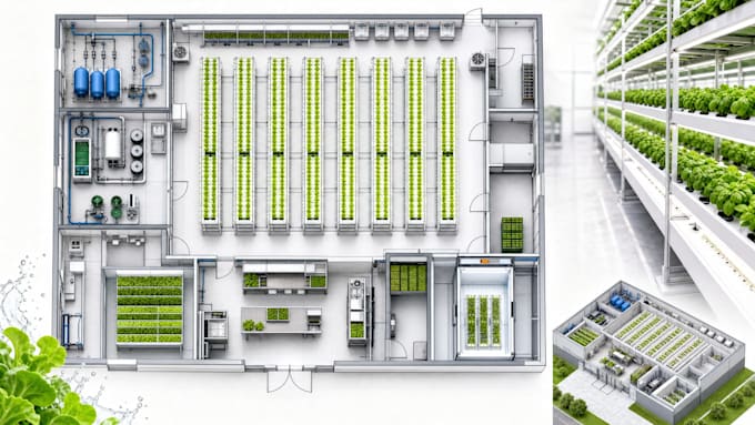 design hydroponic vertical farm layout