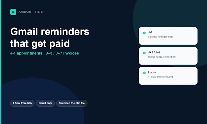 build n8n automations for appointment reminders and invoice follow ups