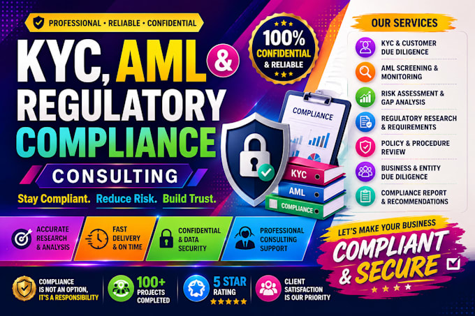 provide kyc aml, and regulatory compliance consulting