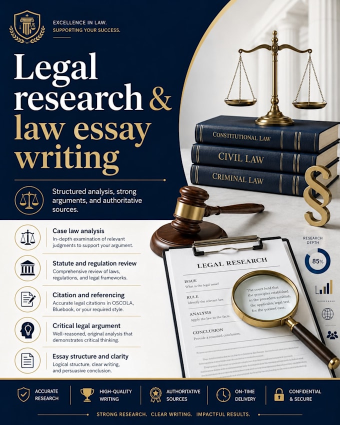 research legal issues and draft responses and strategies