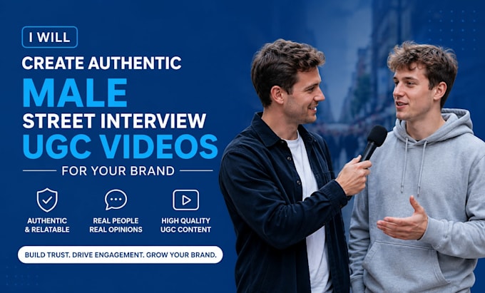 create authentic male street interview ugc videos for your brand