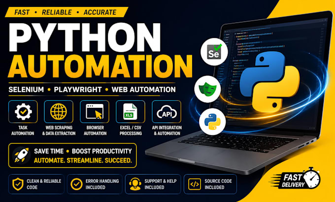 develop python automation scripts, selenium bots and web automation, crawling