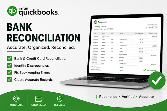 do quickbooks bank reconciliation and fix bookkeeping errors