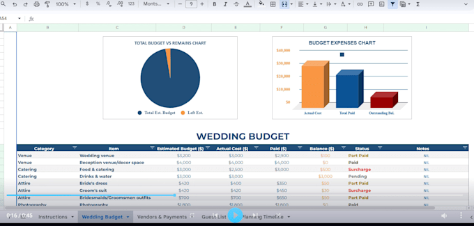 design a beautiful and easy budget planner