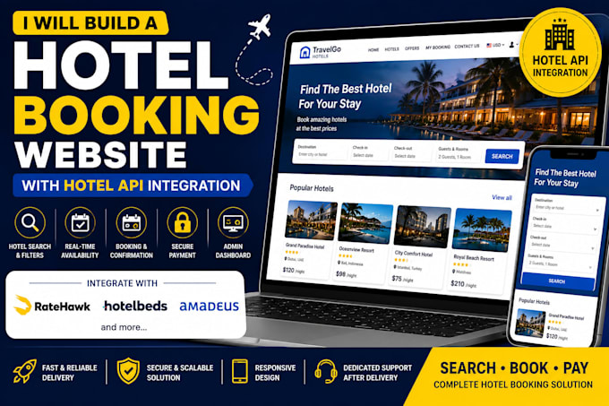 build a hotel booking website with hotel API integration