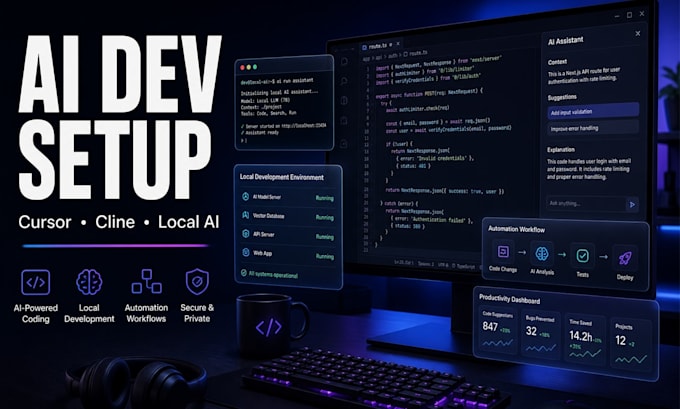 setup modern ai coding tools, local development environment, developer workflow