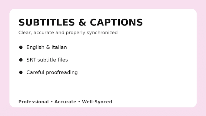 create accurate subtitles and captions for your videos