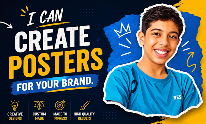 design creative and eye catching posters for your brand