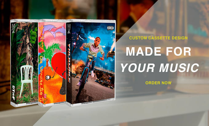 create custom cassette tape artwork, jcard and label design