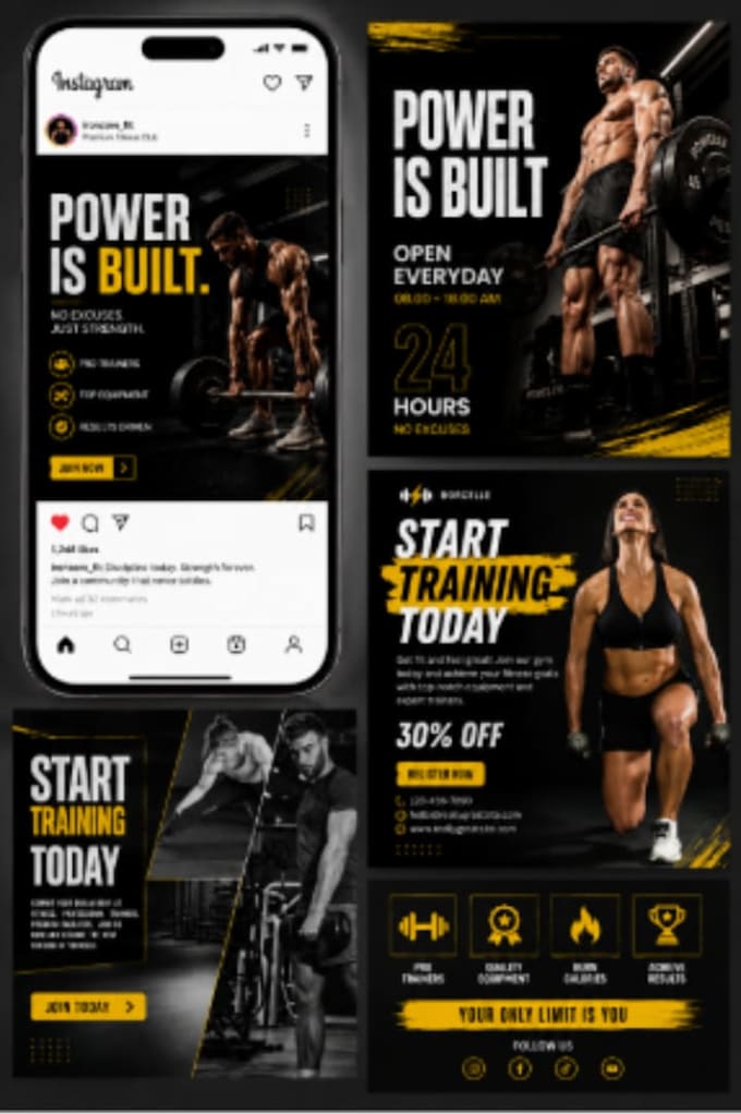 desing professional social media posts for instgram and facebook