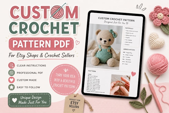 create custom crochet pattern pdfs