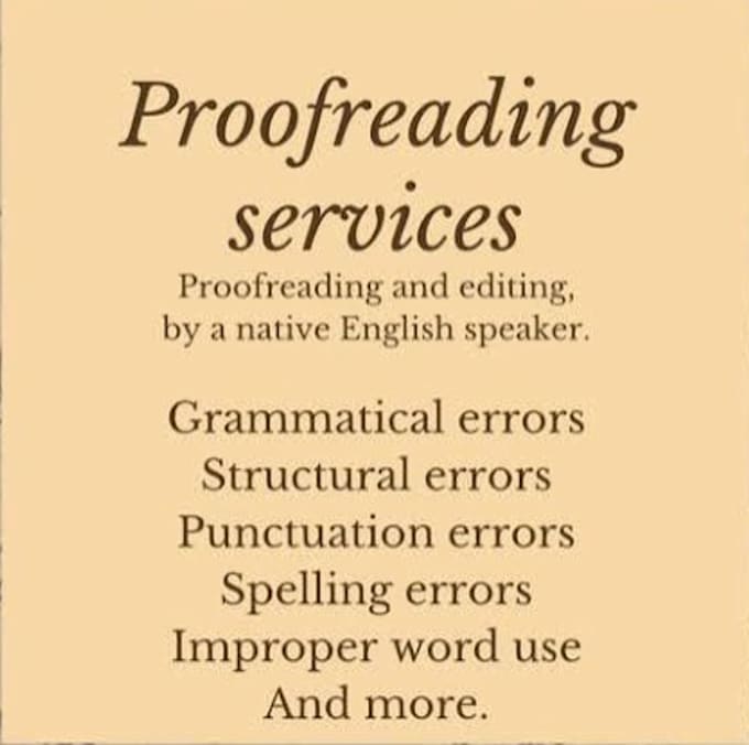 provide proofreading and sorting and organizing of emails