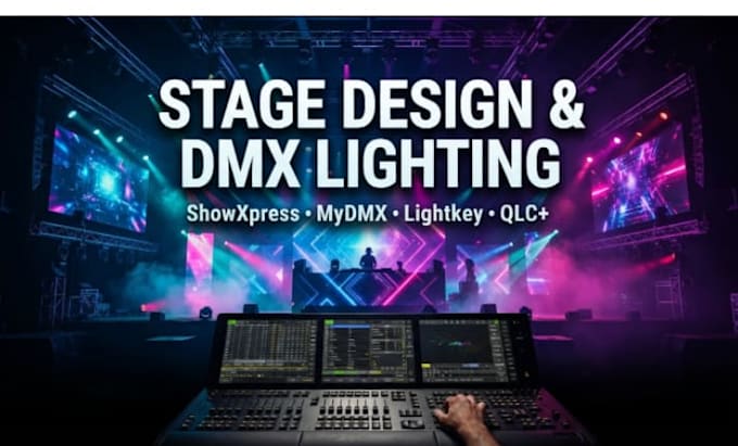 create stage event design and program dmx lighting showxpress mydmx lightkey qlc