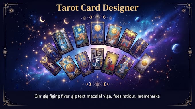 design a professional custom tarot deck