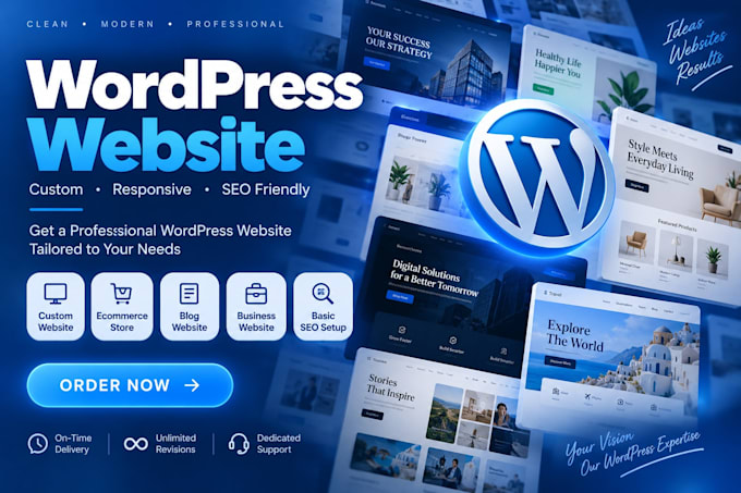 build wordpress website, custom wordpress website, business website development