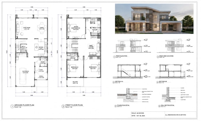do 2d floor plan redraw architectural drawings and cad layout design services 3d