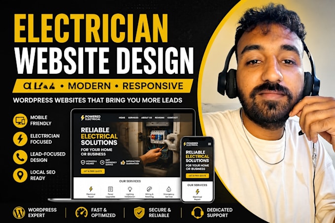 build a professional wordpress website for electricians