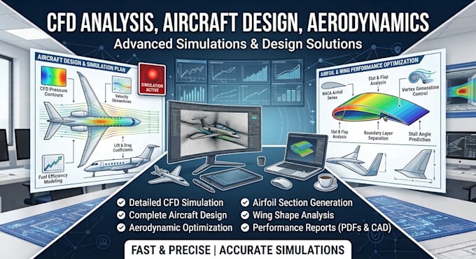 do cfd analysis, aircraft design, aerodynamics simulation, airfoil, wing