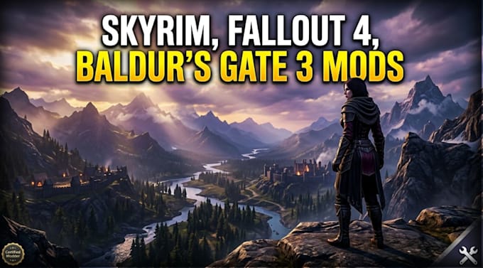 create custom skyrim, fallout 4 and baldurs gate 3 mods