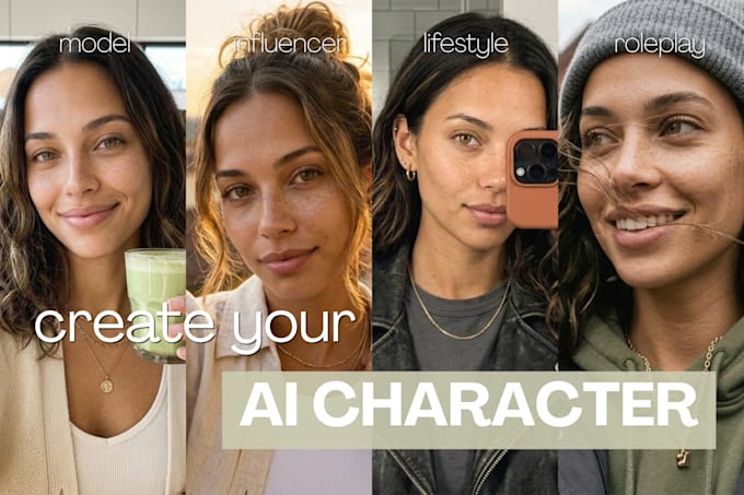 generate a custom ai character or ai influencer with selfies
