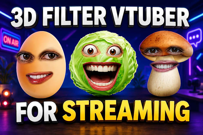 create a custom 3d vtuber filter with face tracking, lens studio for streaming