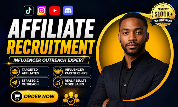 recruit affiliates and influencers for affiliate program influencer outreach
