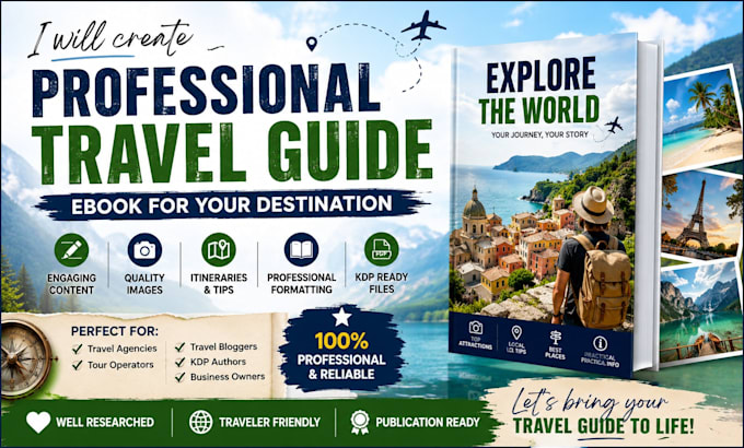 create a travel guide, e book for your destination