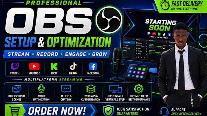 do obs studio setup, scene design, and stream optimization