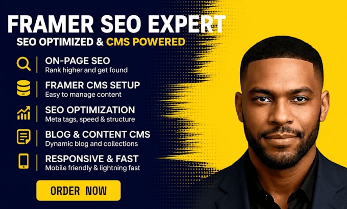 design framer website with seo and cms