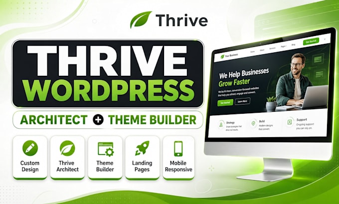 design thrive wordpress website, with thrive architect and thrive theme builder