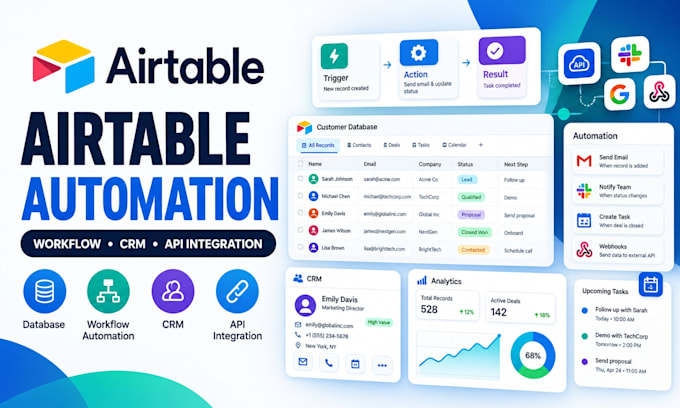 setup air table database design air table make com n8n automation softr webapp