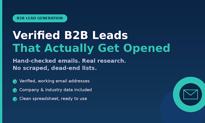 do b2b lead generation with verified emails and cold email copy