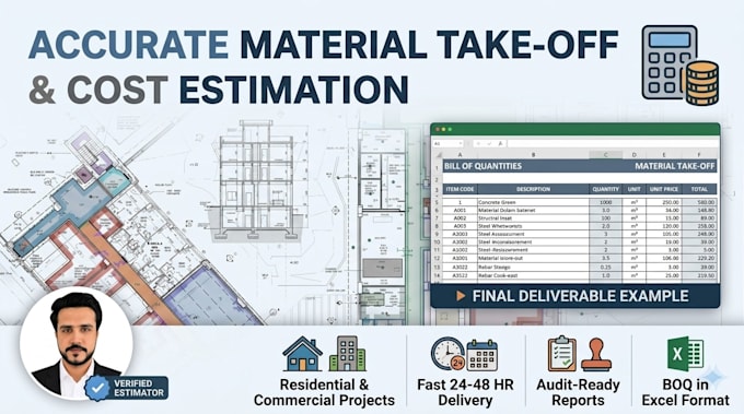 do material take off and cost estimation for contractors