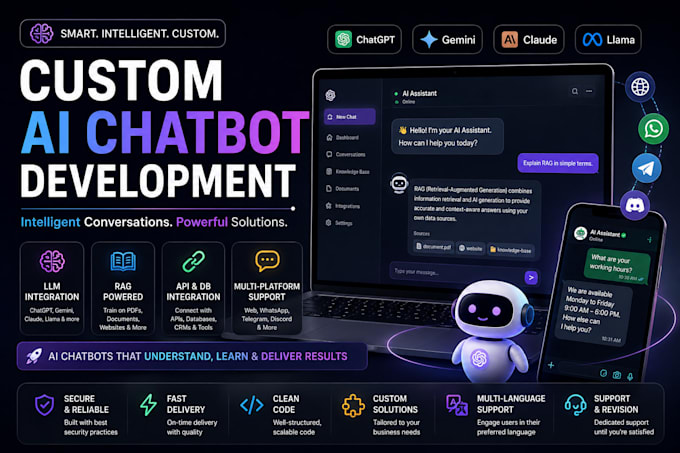 build a custom ai chatbot with chatgpt, rag and llms