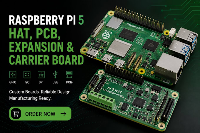 raspberry pi 5 hat, pcb, expansion board and carrier board