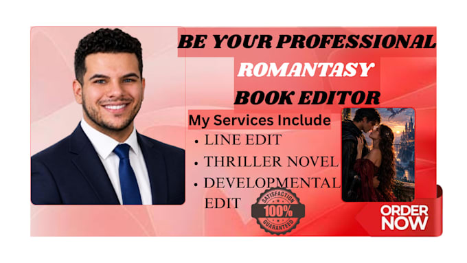 line edit, developmental edit and format your cozy romantasy thriller novel
