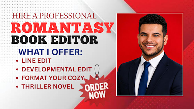 line edit, developmental edit and format your cozy romantasy thriller novel
