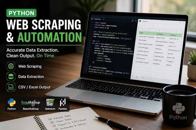 build python automation scripts and web scrapers