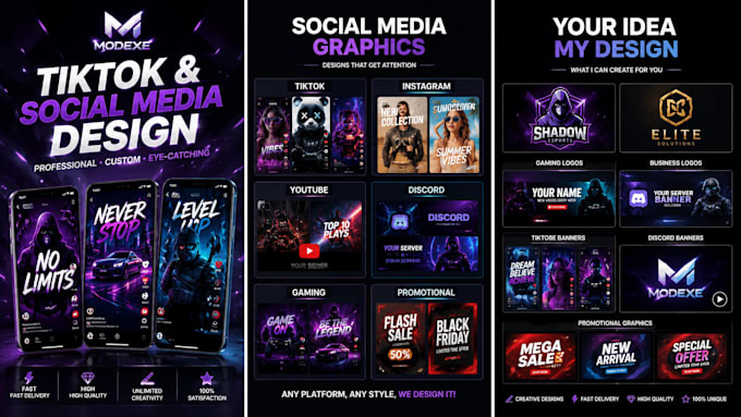 create eye catching tiktok graphics and social media designs