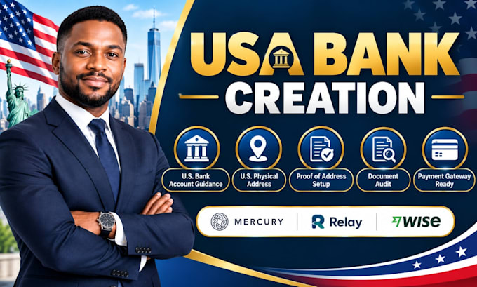 do usa bank creation for any country, wise, mercury, payoneer for non resident