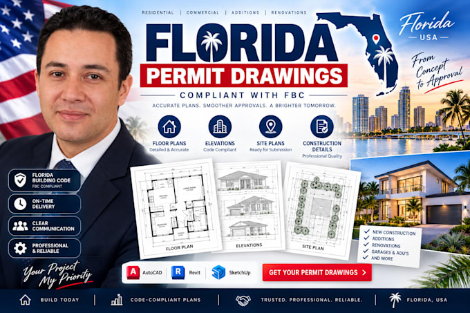 draft florida permit drawings compliant with fbc