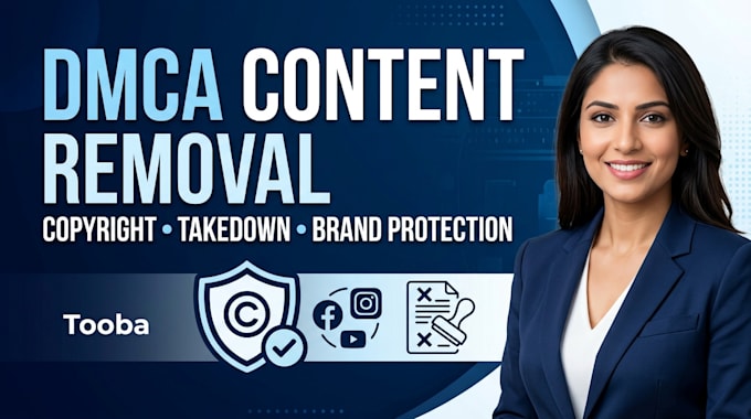 takedown remove or delete copyright,leaked,harassing content from fb,yt,ig dmca