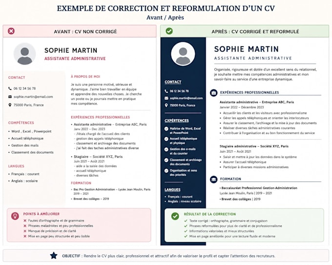 corriger et reformuler vos textes en francais