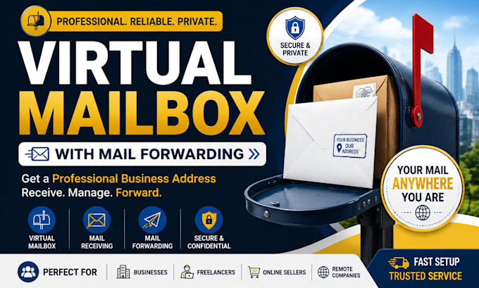 set up a virtual mailbox with mail forwarding for your busines