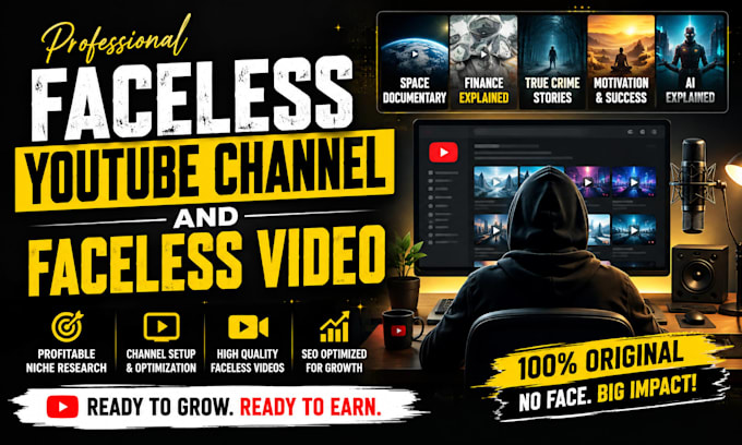 create faceless youtube channel and faceless video