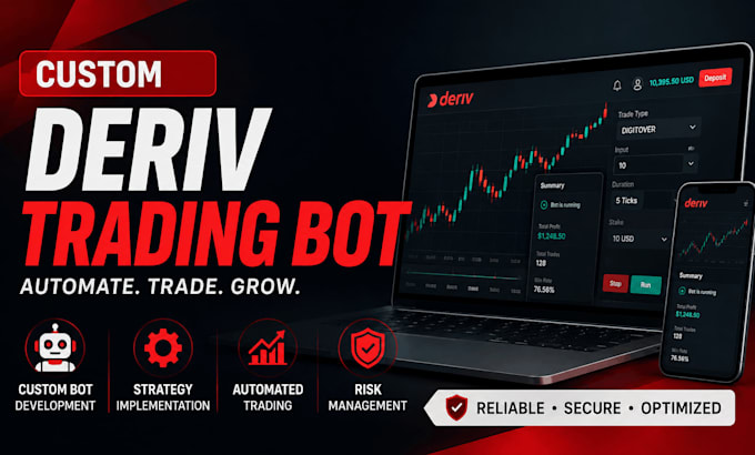 create and setup a custom deriv trading bot with automation