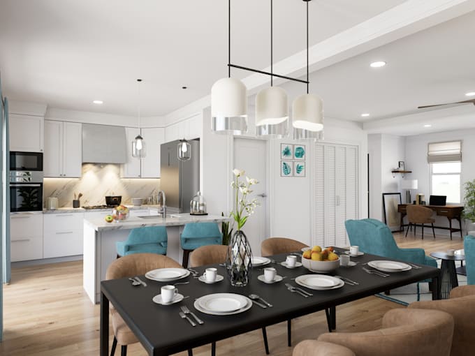 create a 3d interior walkthrough animation video
