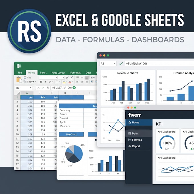 create, format, clean and automate excel spreadsheets and google sheets
