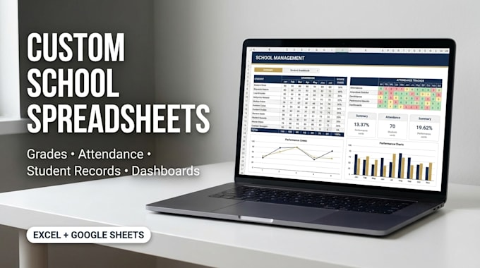 create custom school spreadsheets gradebooks attendance trackers and dashboards