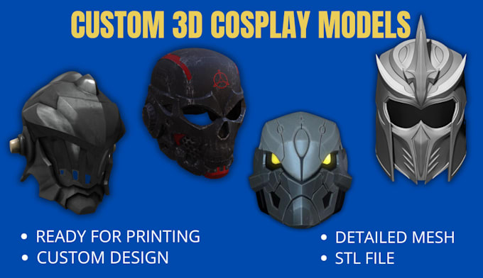 create wearable 3d cosplay armor, helmets and props